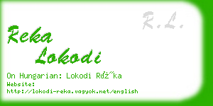 reka lokodi business card